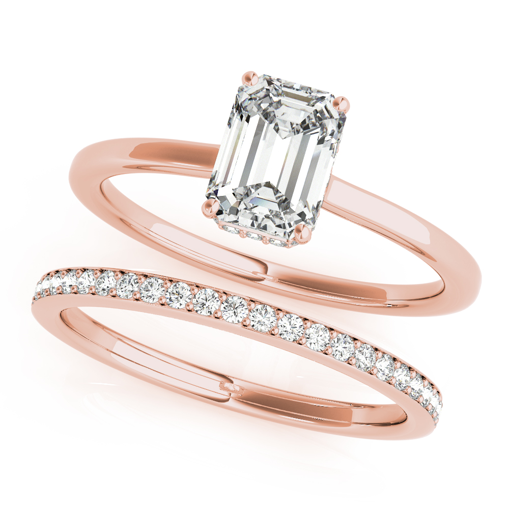The Meredith Hidden Halo Engagement Ring, set view