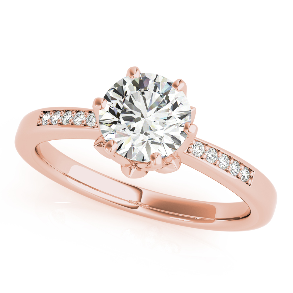 The Eliza Single-Row Engagement Ring, front view