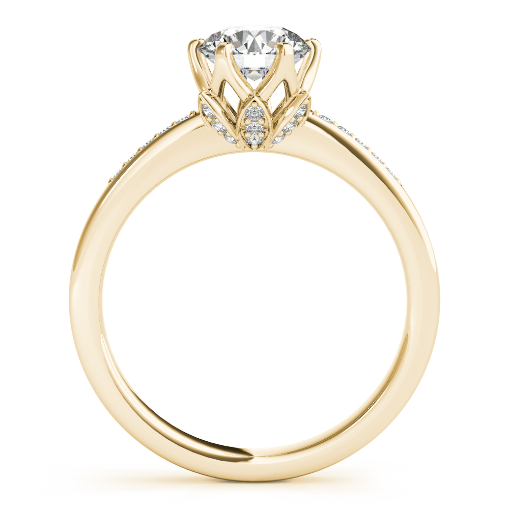 The Eliza Single-Row Engagement Ring, side view