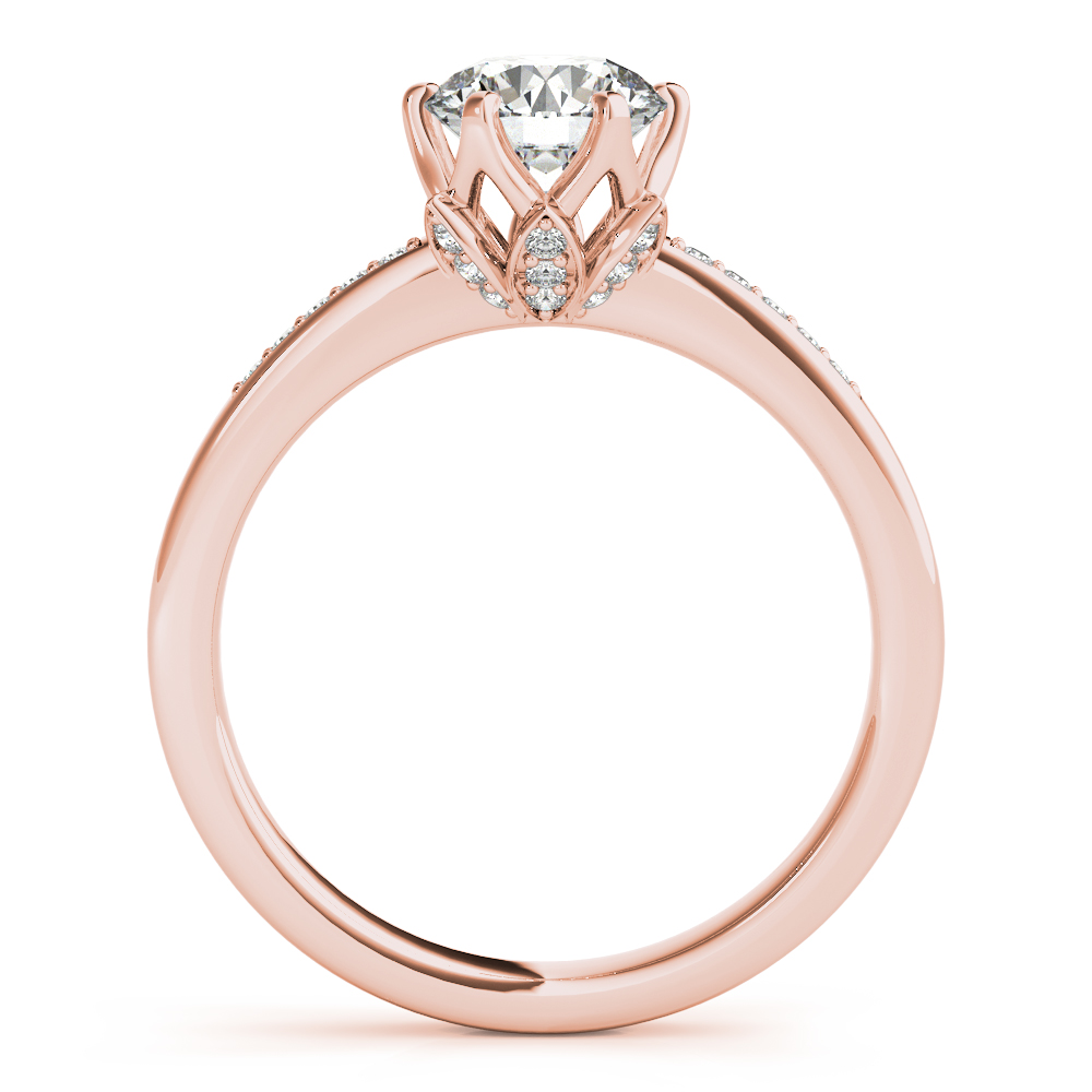 The Eliza Single-Row Engagement Ring, side view