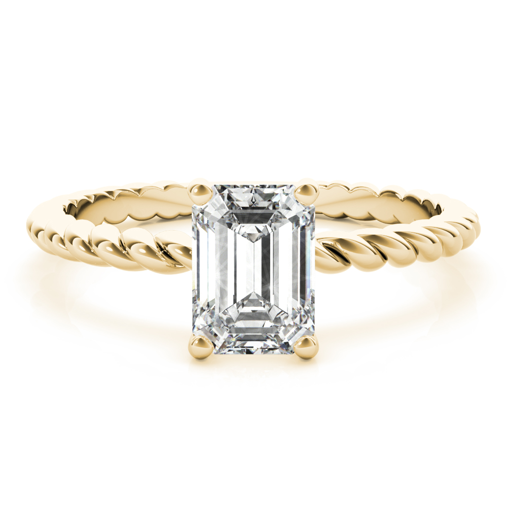 The Martha Solitaire Engagement Ring, set view