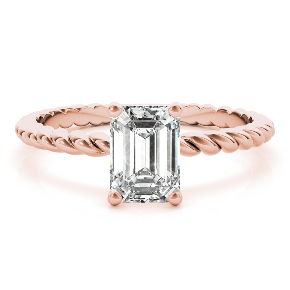 The Martha Solitaire Engagement Ring, set view
