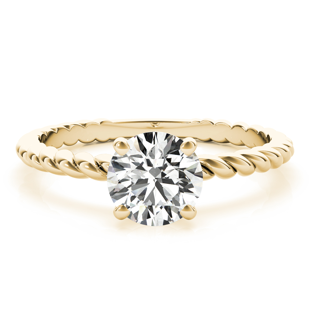 The Giselle Solitaire Engagement Ring, angled view