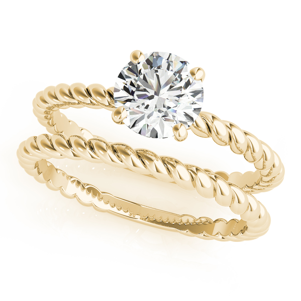 The Giselle Solitaire Engagement Ring, set view