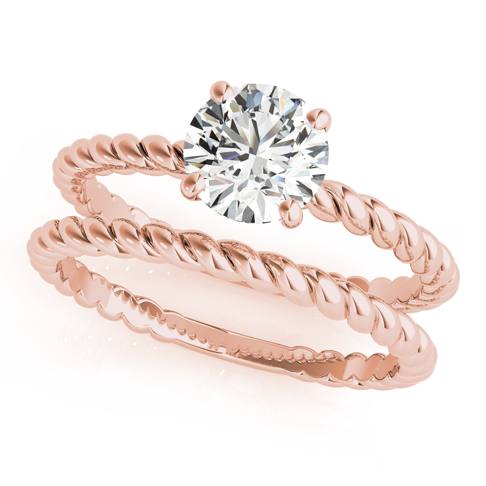 The Giselle Solitaire Engagement Ring, set view