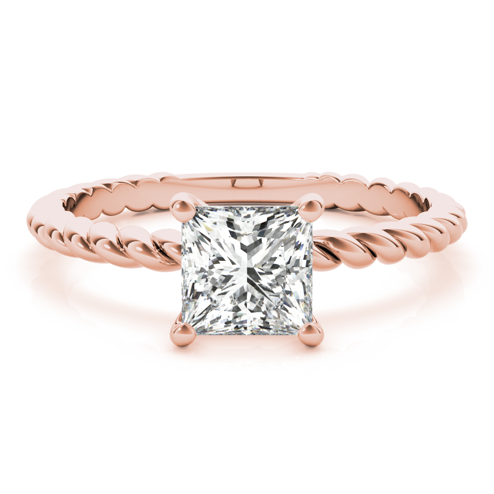 The Lydia Solitaire Engagement Ring, set view