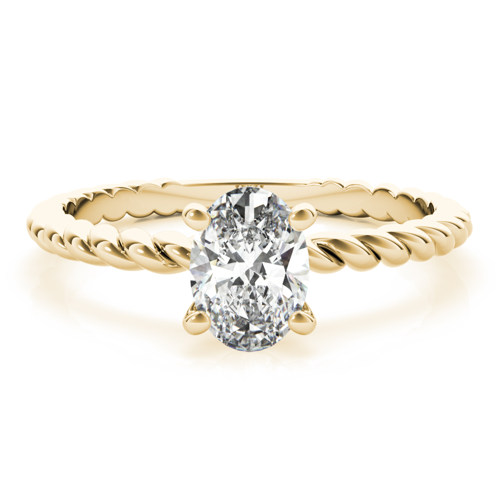 The Ophelia Solitaire Engagement Ring, set view