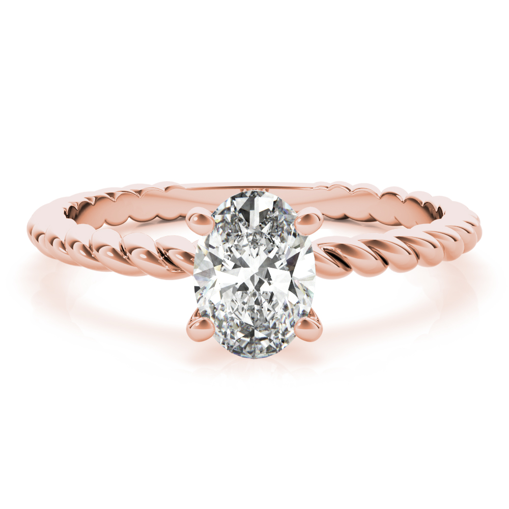 The Ophelia Solitaire Engagement Ring, set view