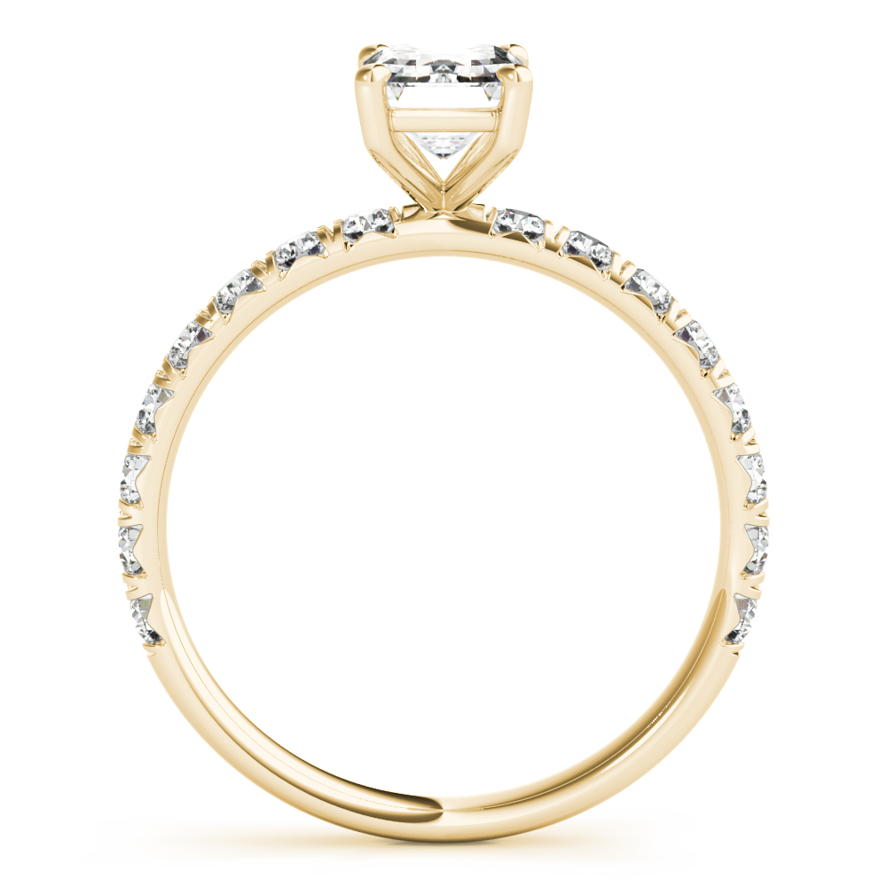 The Noelle Single-Row Engagement Ring, side view