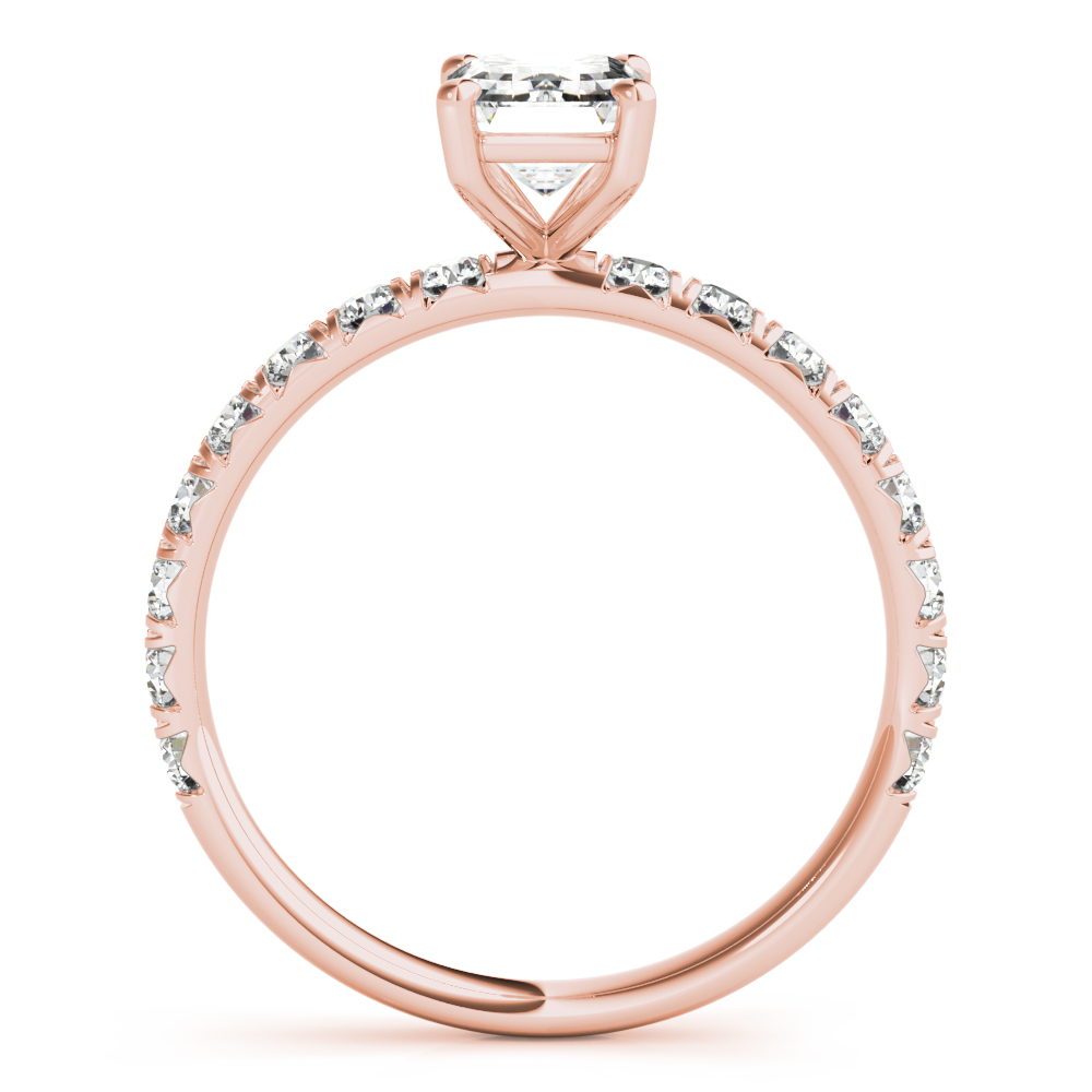 The Noelle Single-Row Engagement Ring, side view