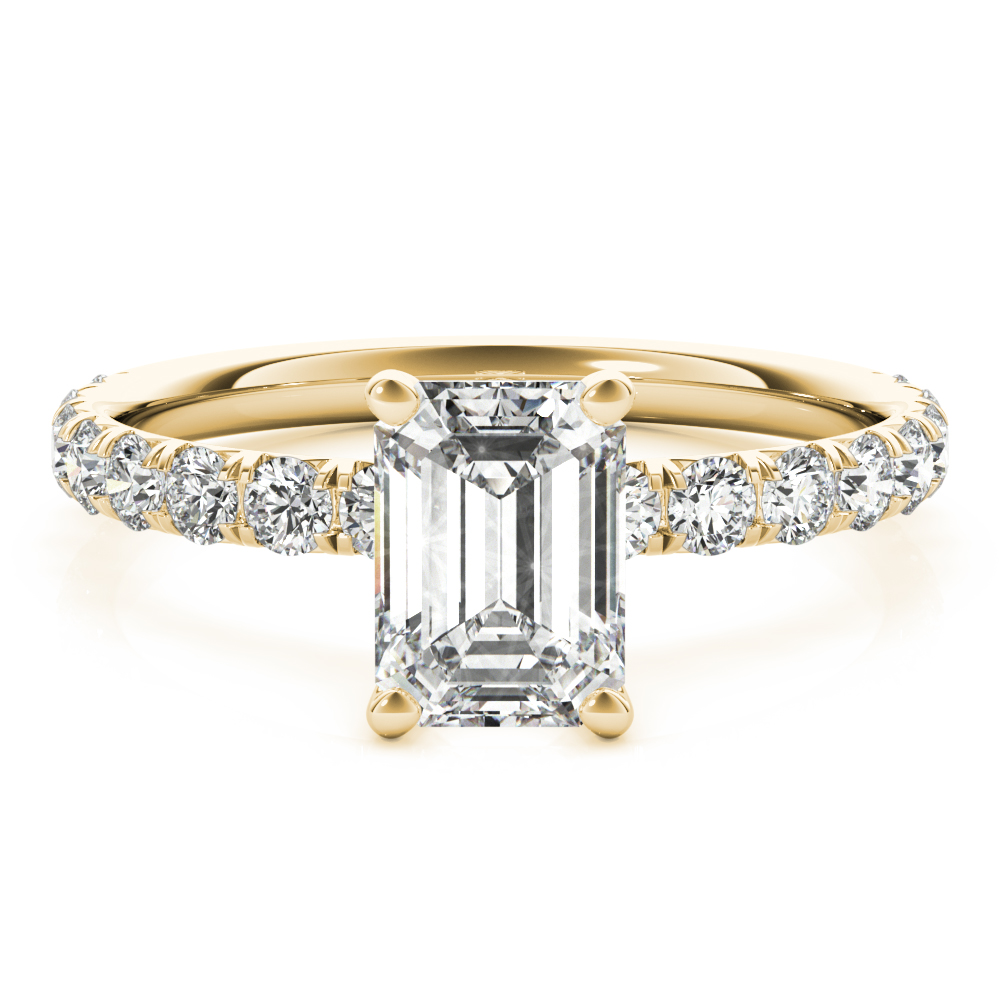 The Noelle Single-Row Engagement Ring, upright view