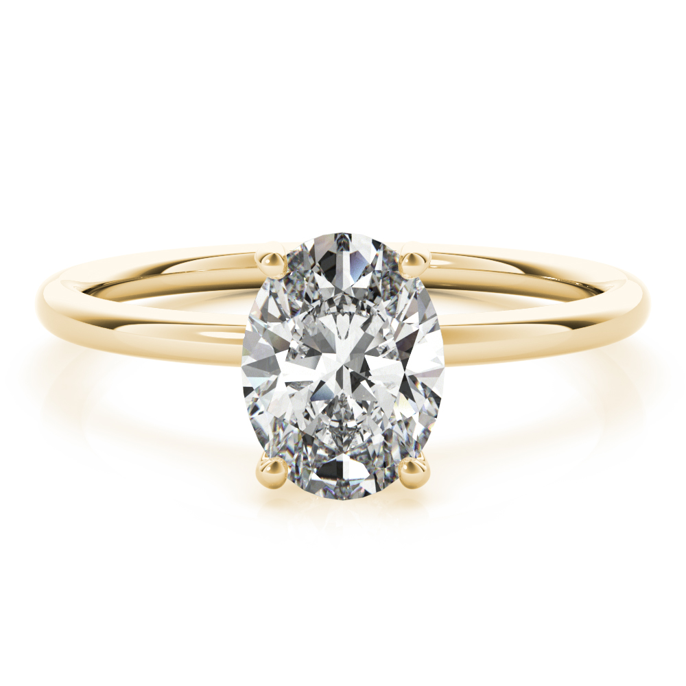 The Sloane Hidden Halo Engagement Ring, set view