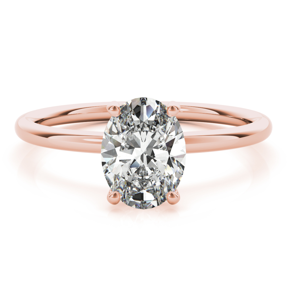 The Sloane Hidden Halo Engagement Ring, set view
