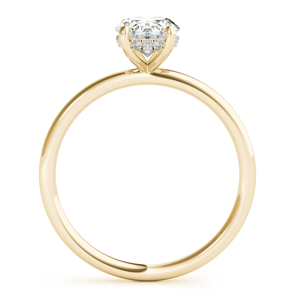 The Sloane Hidden Halo Engagement Ring, side view