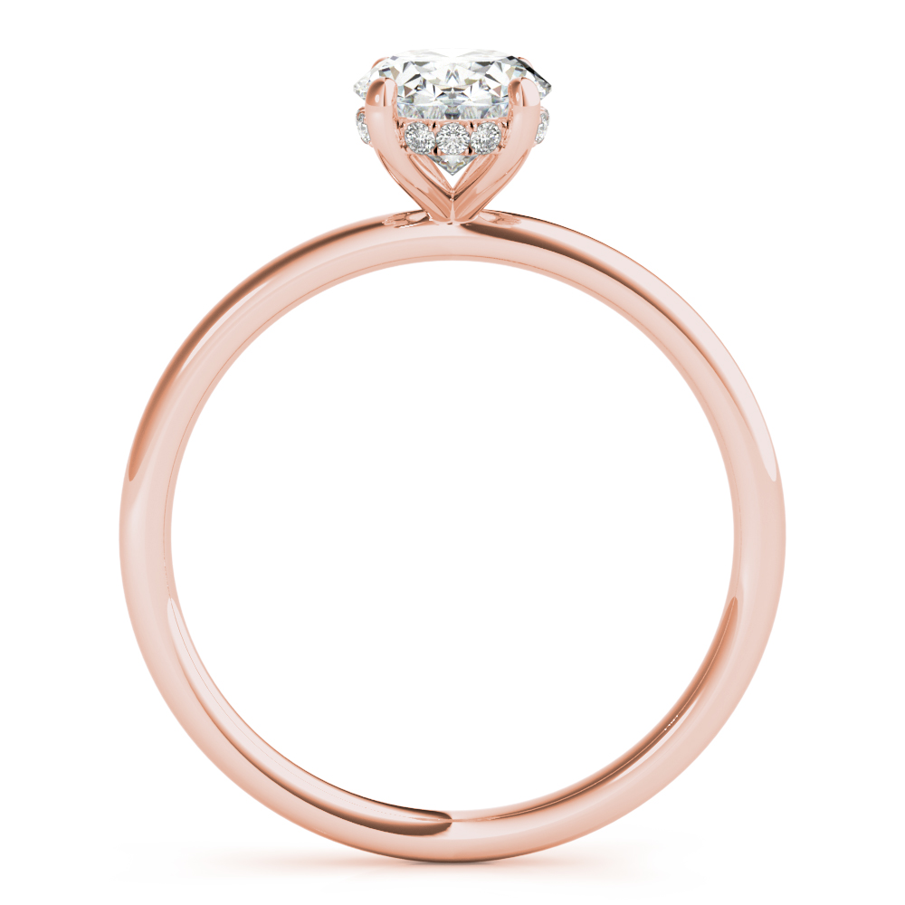 The Sloane Hidden Halo Engagement Ring, side view