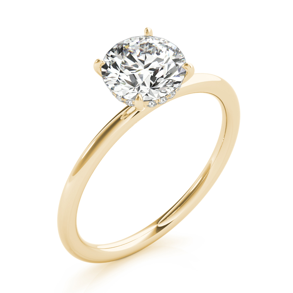 The Tessa Hidden Halo Engagement Ring, angled view