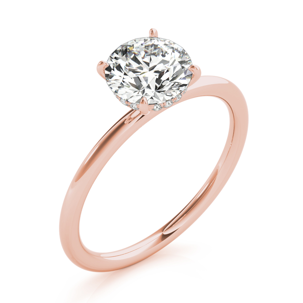 The Tessa Hidden Halo Engagement Ring, angled view