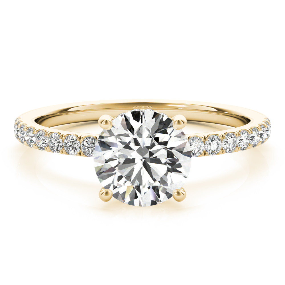 Round Hidden Halo Engagement Ring