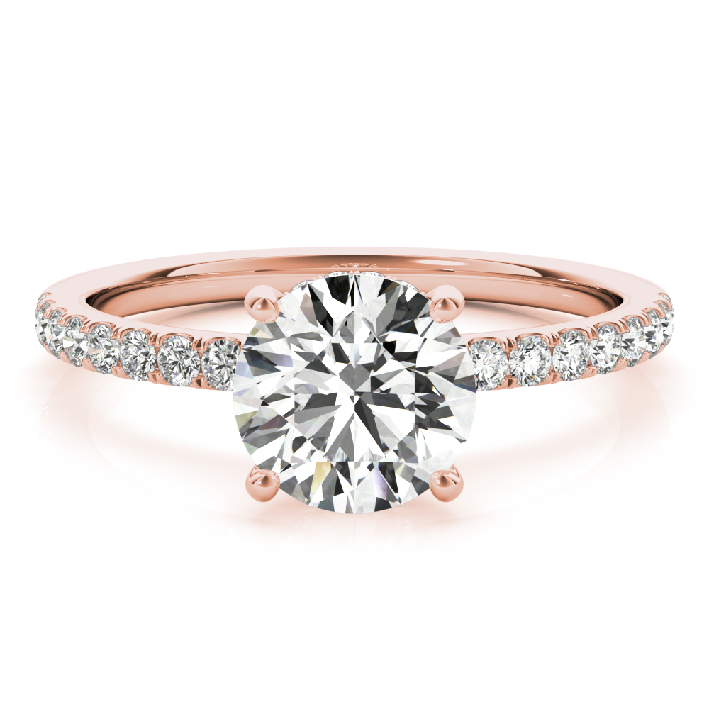 The Penelope Hidden Halo Engagement Ring, set view