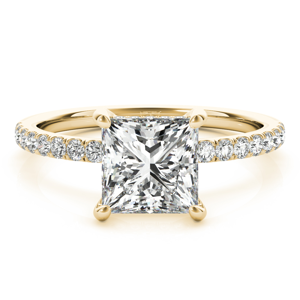 The Katarina Hidden Halo Engagement Ring, set view