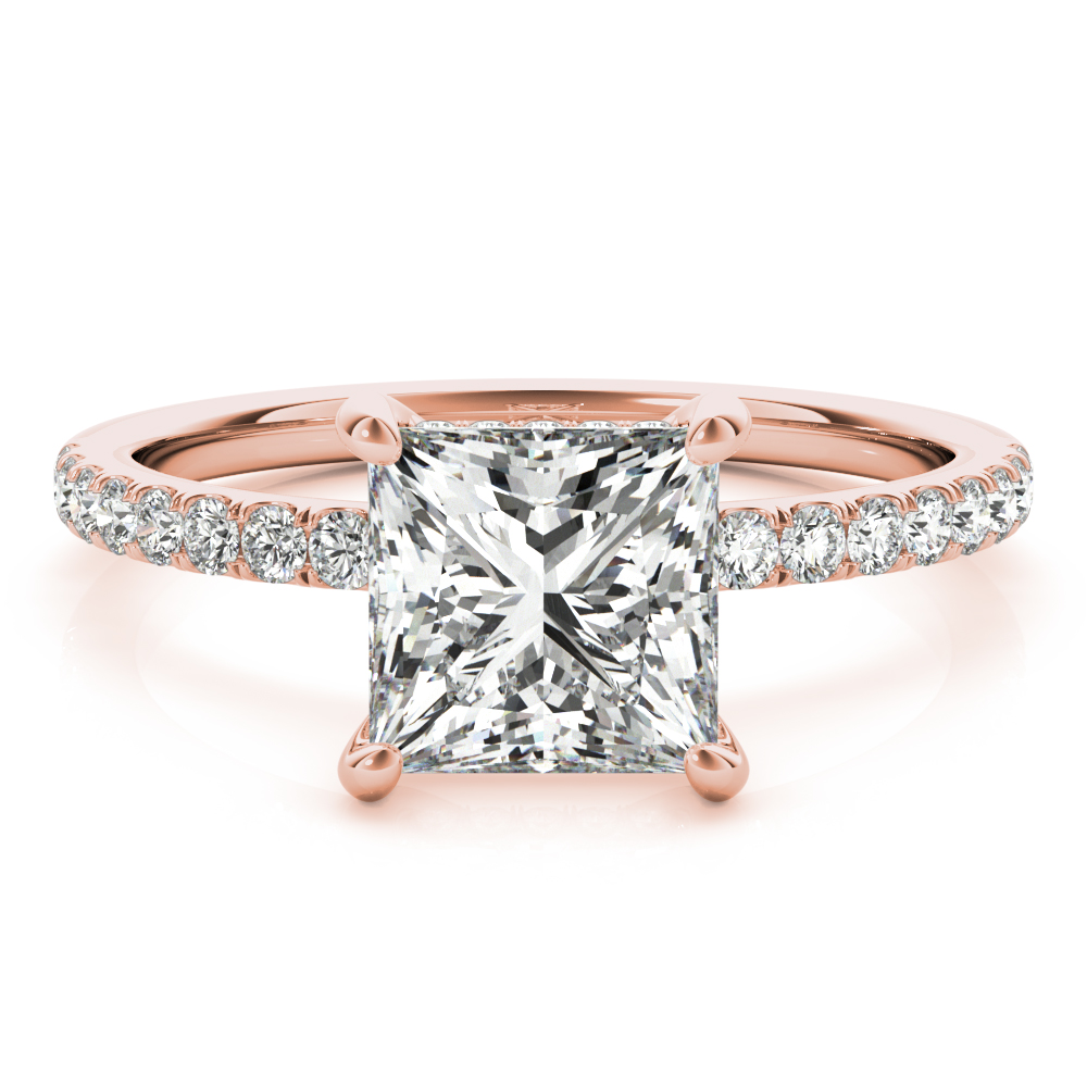 The Katarina Hidden Halo Engagement Ring, set view