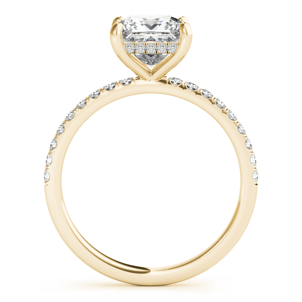 The Katarina Hidden Halo Engagement Ring, side view