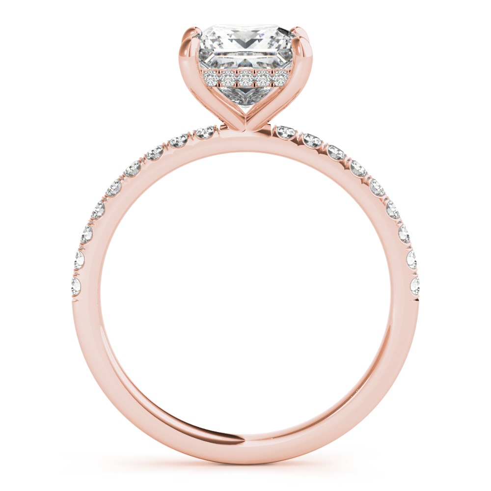 The Katarina Hidden Halo Engagement Ring, side view