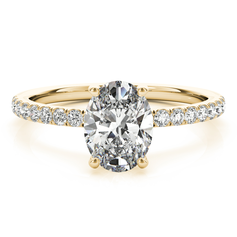 The Sarah Hidden Halo Engagement Ring, set view