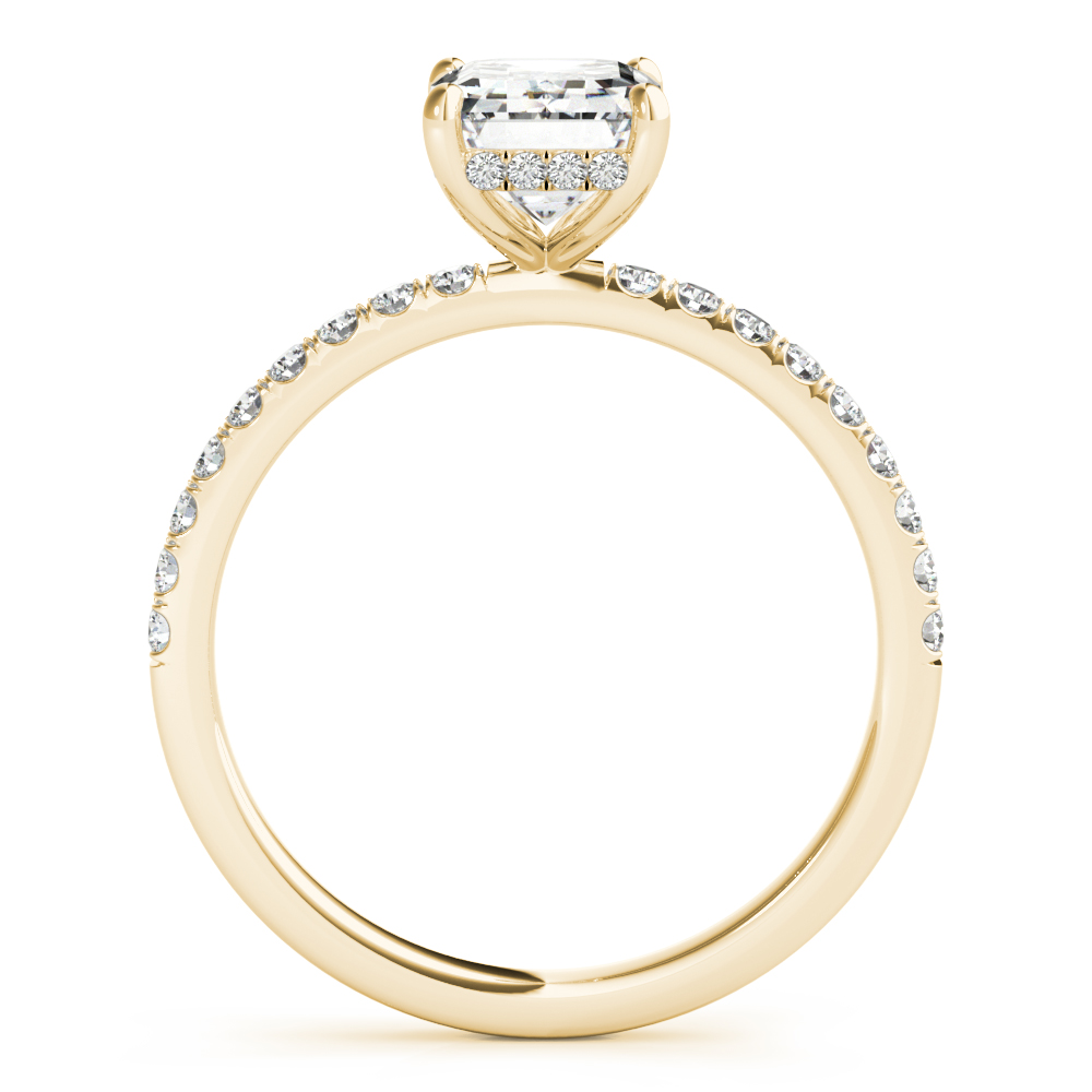 The Mariana Hidden Halo Engagement Ring, side view