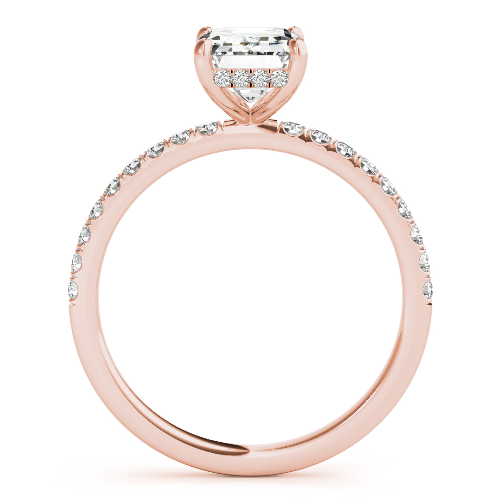 The Mariana Hidden Halo Engagement Ring, side view