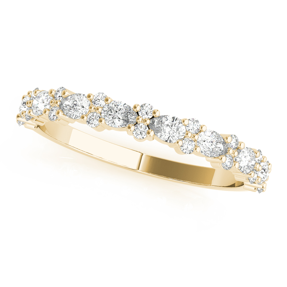 Alternating Pear & Cluster Round Band