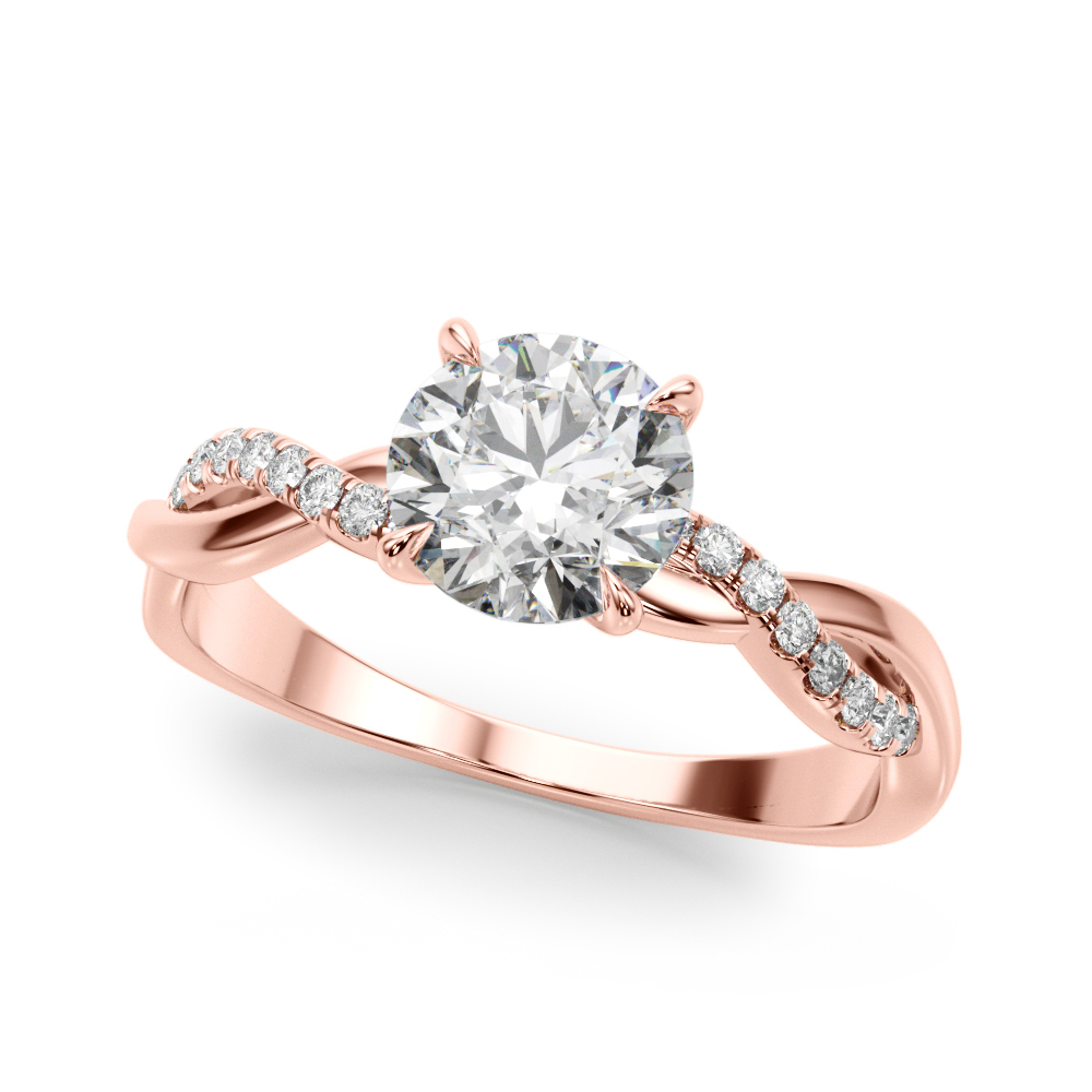The Jane Twist Engagement Ring, front view