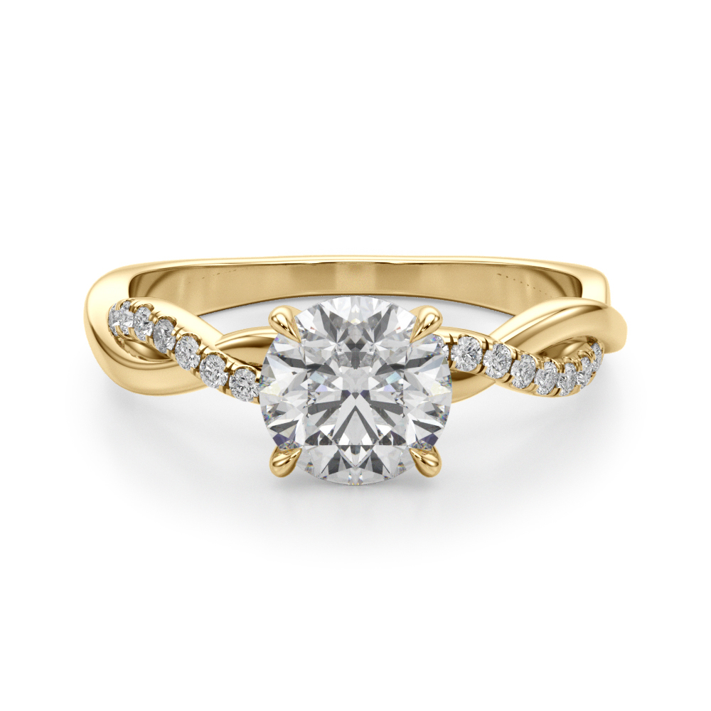 The Jane Twist Engagement Ring, angled view