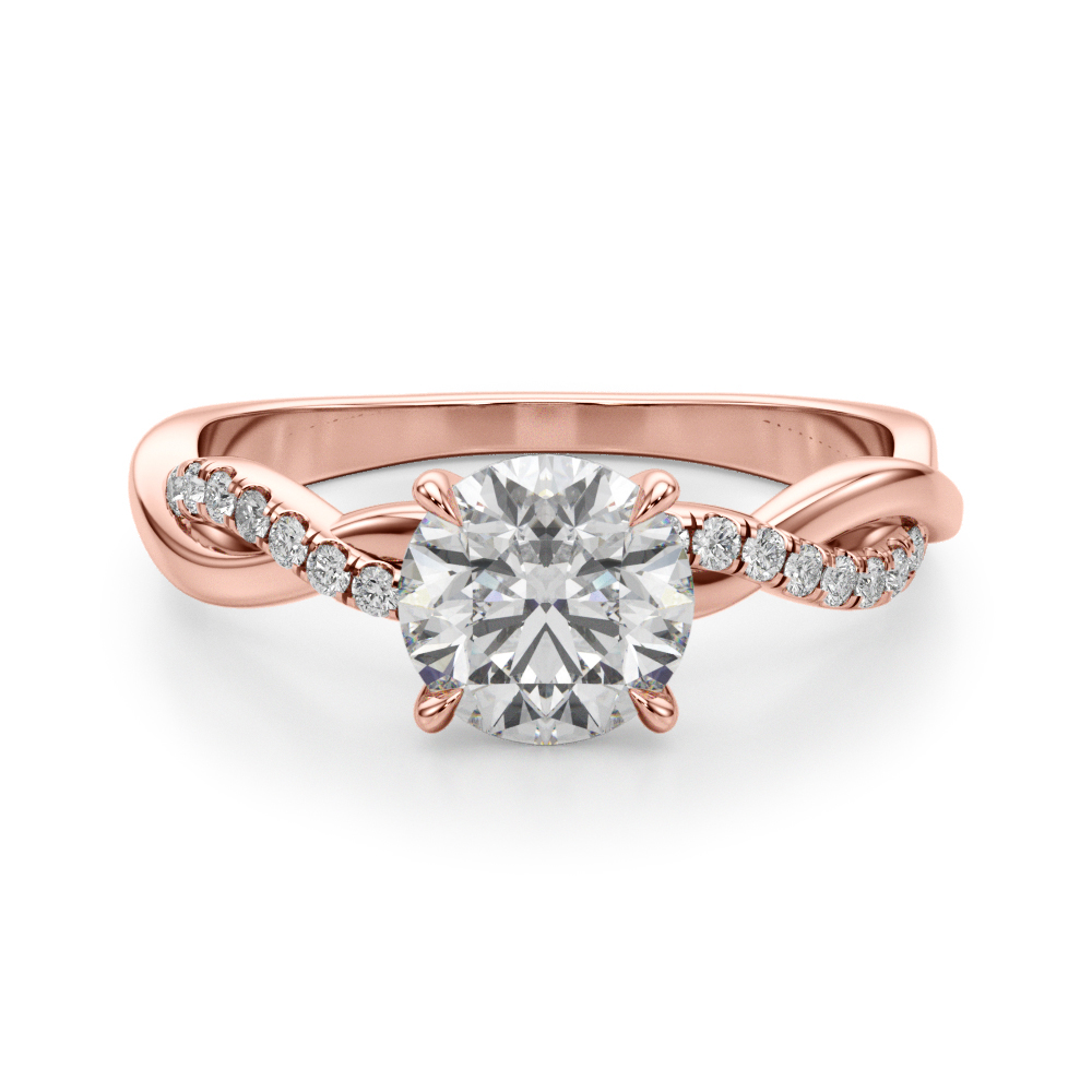 The Jane Twist Engagement Ring, angled view