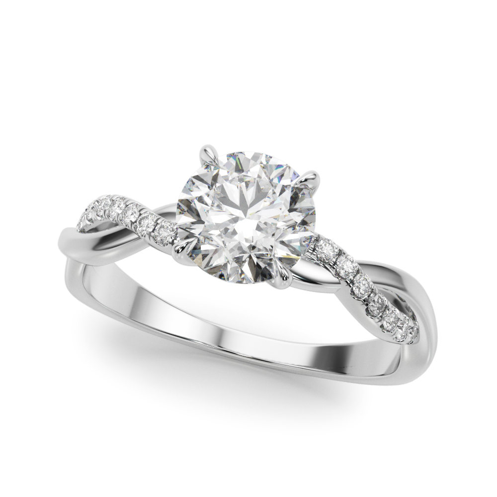 The Jane Twist Engagement Ring, front view