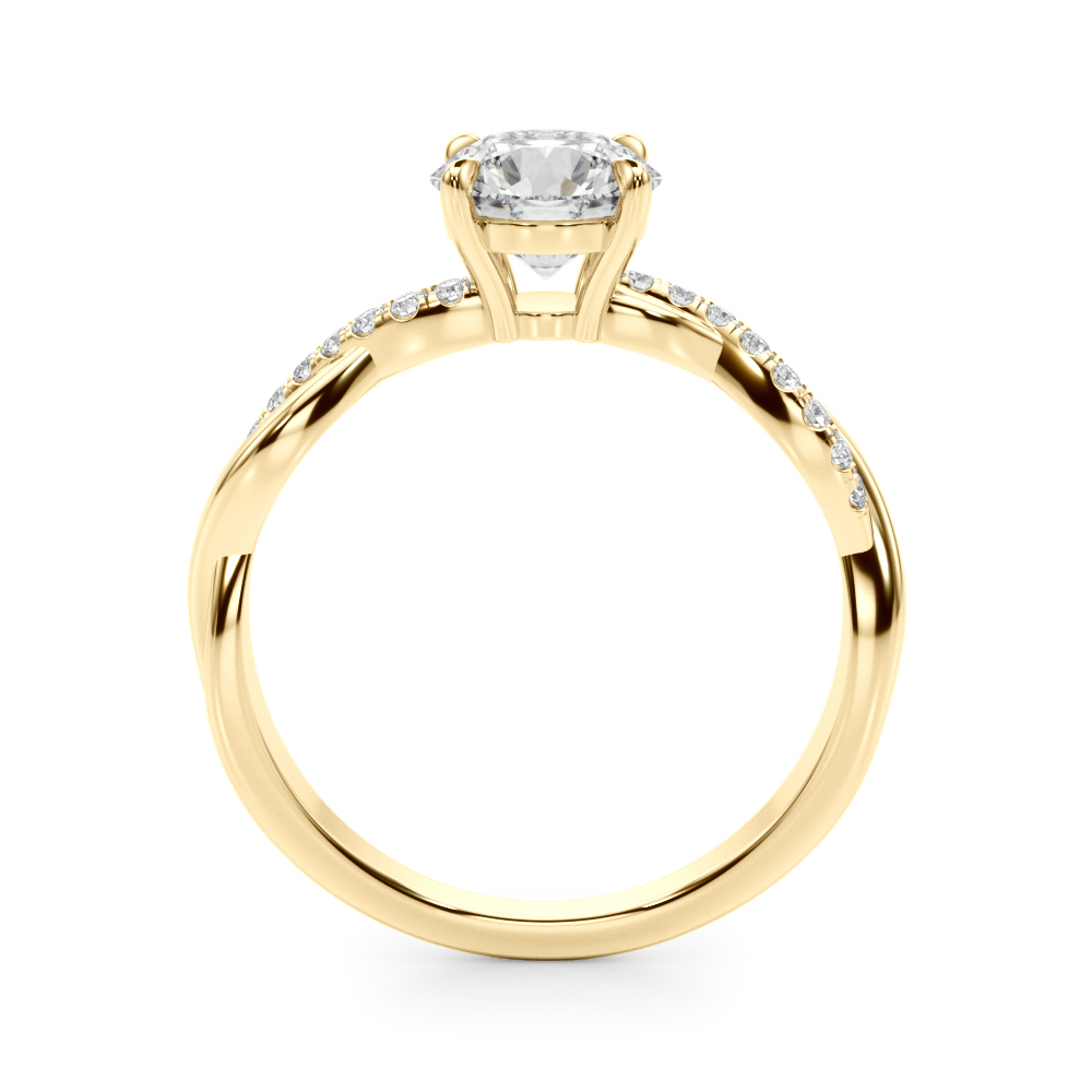 The Jane Twist Engagement Ring, side view