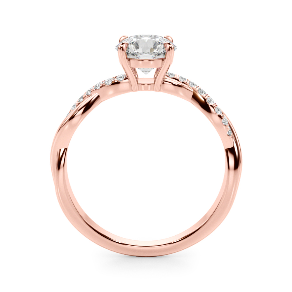The Jane Twist Engagement Ring, side view