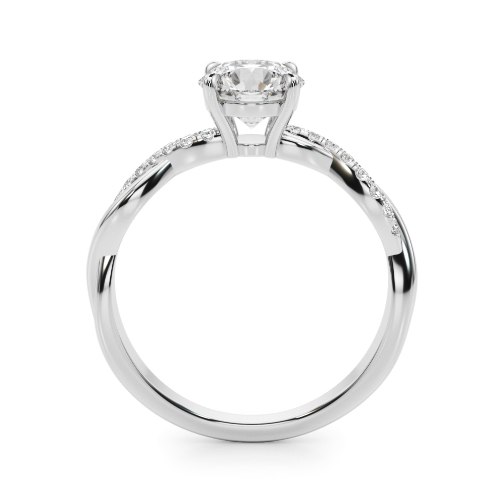 The Jane Twist Engagement Ring, side view