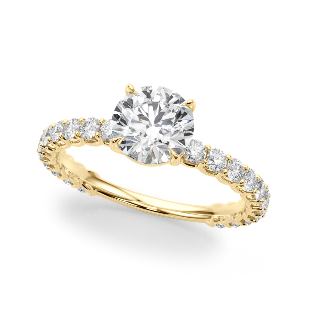 The Arabella Single-Row Engagement Ring, front view
