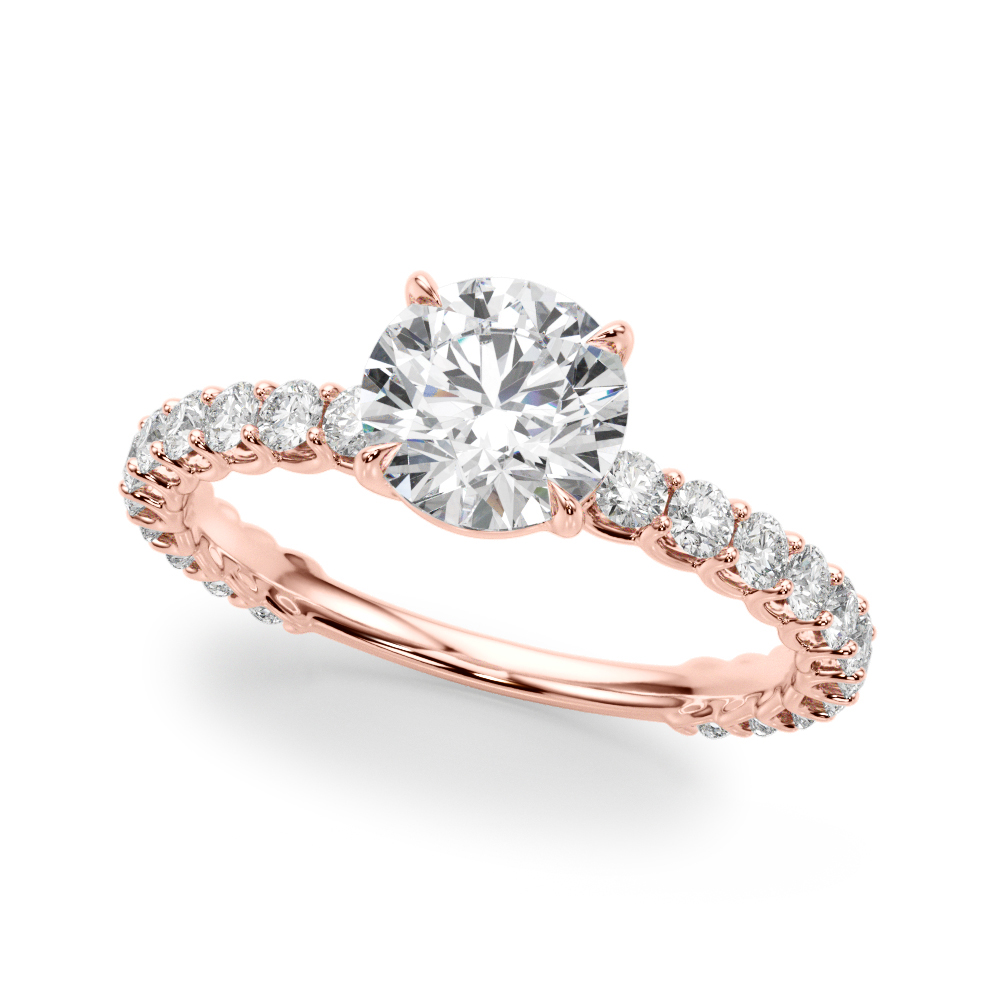 The Arabella Single-Row Engagement Ring, front view