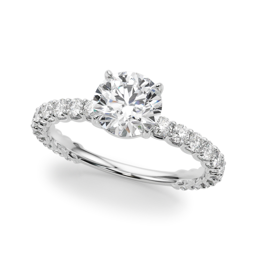The Arabella Single-Row Engagement Ring, front view