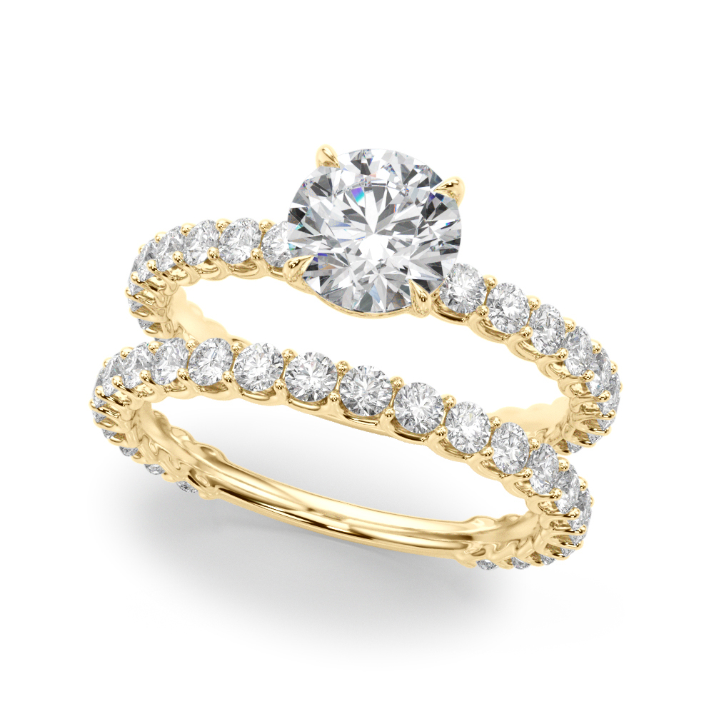 The Arabella Single-Row Engagement Ring, set view