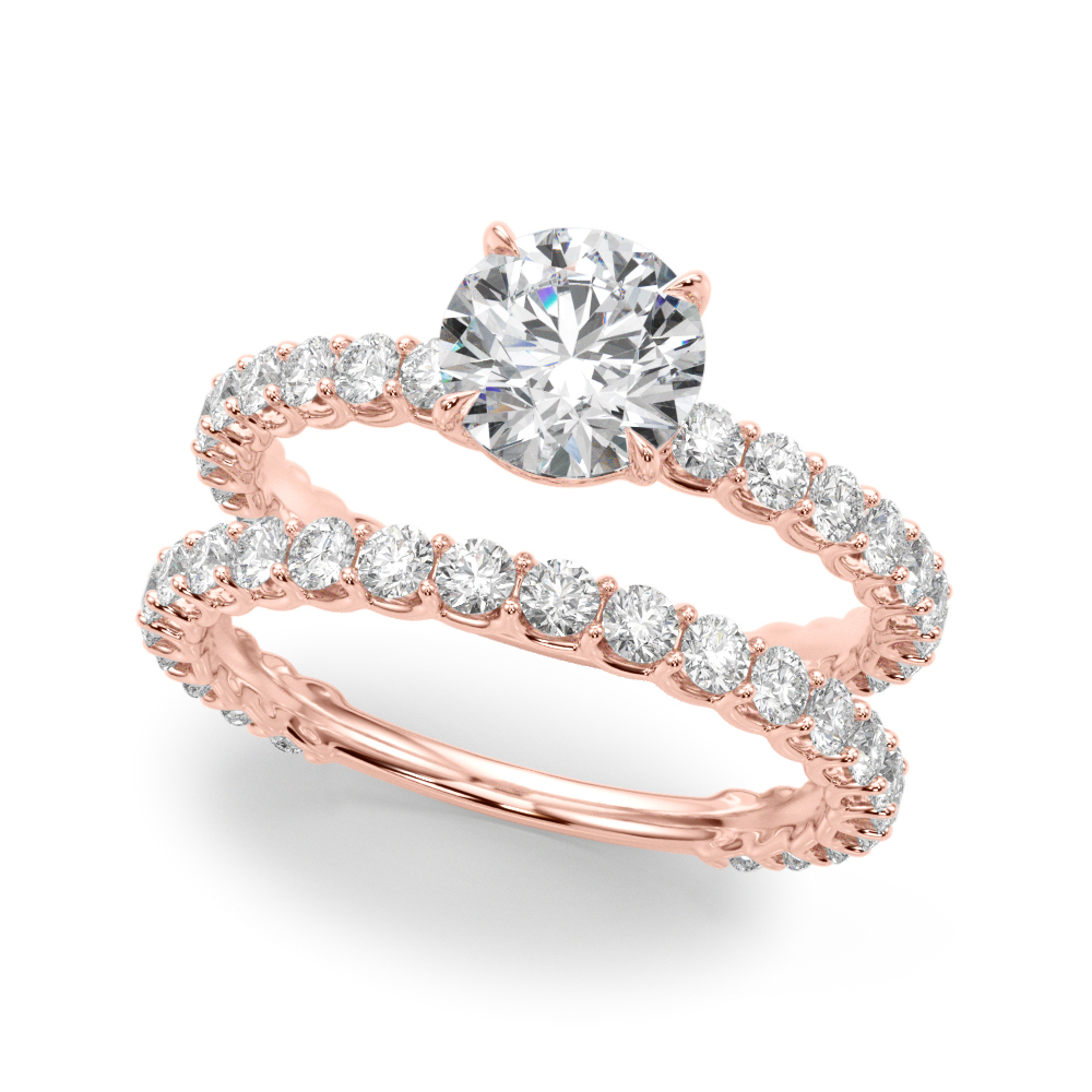 The Arabella Single-Row Engagement Ring, set view