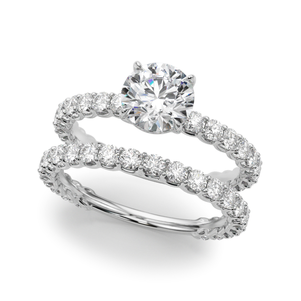 The Arabella Single-Row Engagement Ring, set view