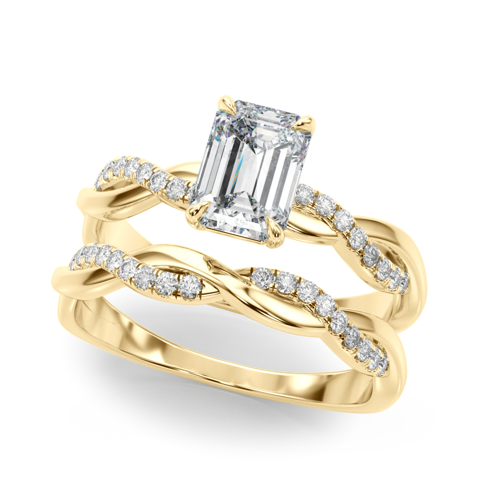The Camille Twist Engagement Ring, set view