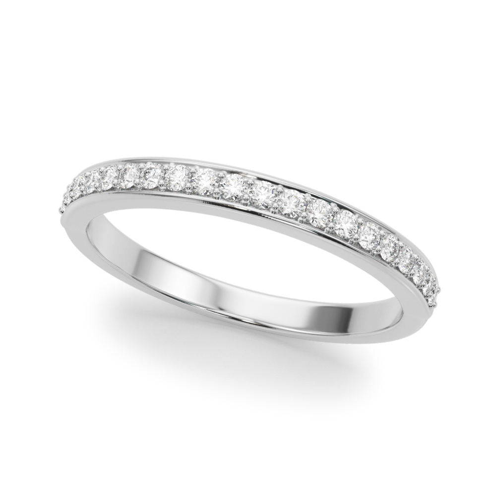 Halfway Channel Set Wedding Band