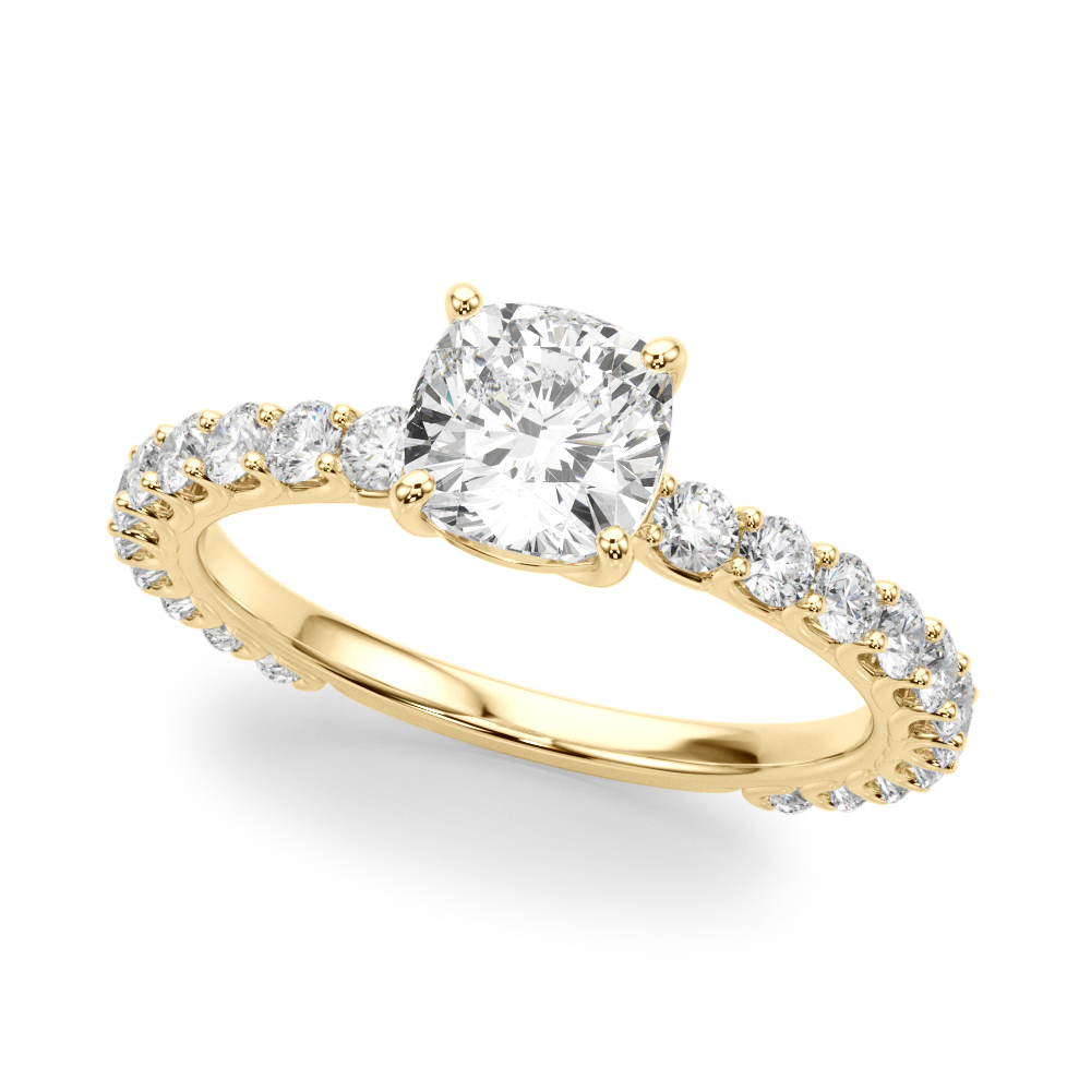 The Aubrey Single-Row Engagement Ring, front view