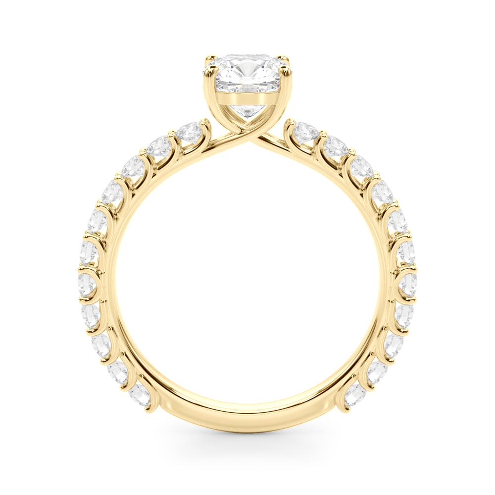 The Aubrey Single-Row Engagement Ring, side view