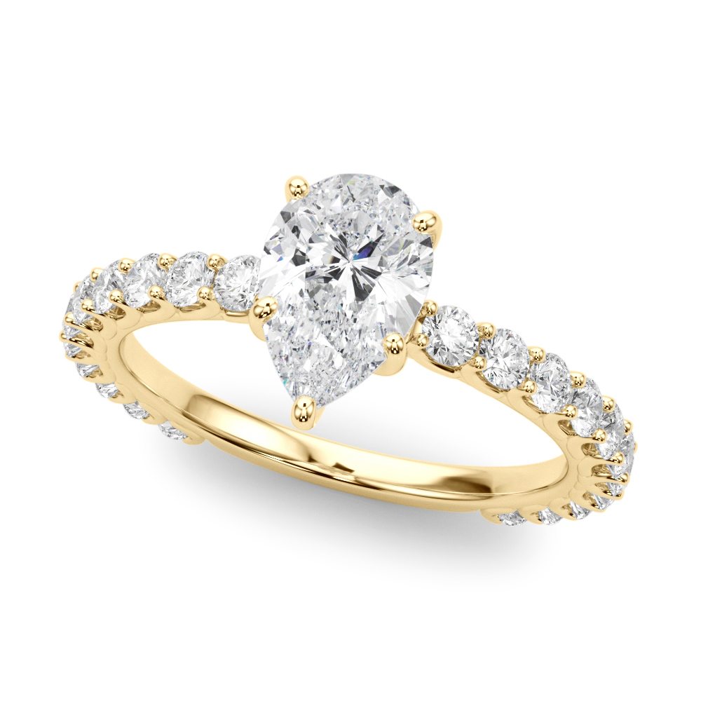 The Michaela Single-Row Engagement Ring, front view