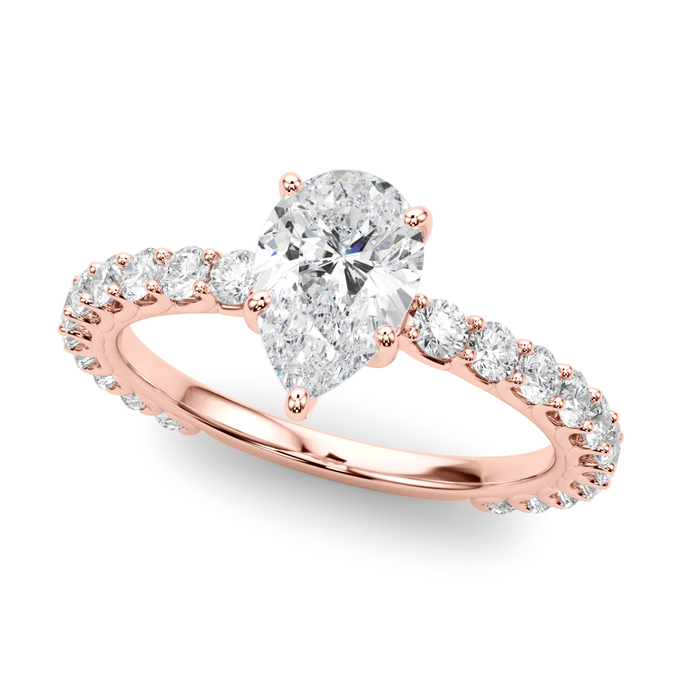 The Michaela Single-Row Engagement Ring, front view